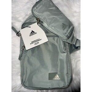 Adidas Essentials 2 Sling Crossbody Bag, Silver Green/Silver, One Size NWT